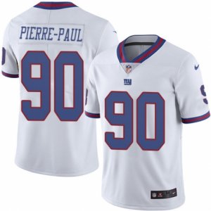 Mens Nike New York Giants #90 Jason Pierre-Paul Limited White Rush NFL Jersey