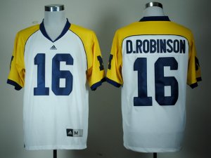 NCAA Adidas Michigan Wolverines Denard Robinson 16 White Cowboys Classic Jerseys