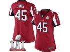 Womens Nike Atlanta Falcons #45 Deion Jones Limited Red Team Color Super Bowl LI 51 NFL Jersey