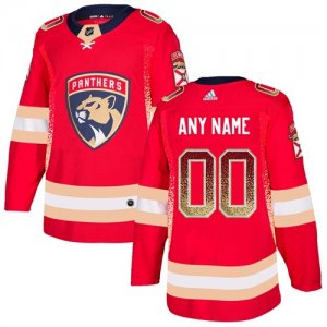 Florida Panthers Red Men\'s Customized Drift Fashion Adidas Jersey