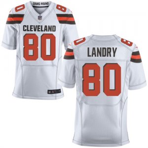 Nike Browns #80 Jarvis Landry White Elite Jersey