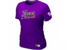 Women Detroit Tigers Nike Purple Short Sleeve Practice T-Shirt