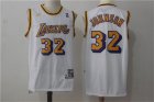 Lakers #32 Magic Johnson White Hardwood Classics Jersey