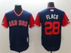 Red Sox #28 J.D. Martinez Flaco Navy 2018 Players Weekend Authentic Team Jersey
