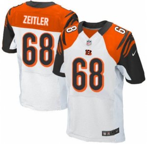 Men\'s Nike Cincinnati Bengals #68 Kevin Zeitler Elite White NFL Jersey