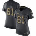 Women's Nike Kansas City Chiefs #61 Mitch Morse Limited Black 2016 Salute to Service NFL Jersey