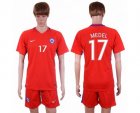 Chile #17 Medel Home Soccer Country Jersey