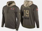 Nike Blackhawks 19 Jonathan Toews Olive Salute To Service Pullover Hoodie