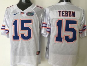 NCAA Florida Gators #15 Tim Tebow white jerseys