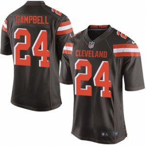 Mens Nike Cleveland Browns #24 Ibraheim Campbell Game Brown Team Color NFL Jersey