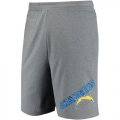 Los Angeles Chargers Concepts Sport Tactic Lounge Shorts Heathered Gray