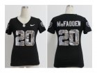 Nike women jerseys oakland raiders #20 darren mcfadden black[Handwork Sequin lettering Fashion]