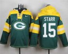 Nike Green Bay Packers #15 Bart Starr Green Player Pullover Hoodie