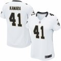 Womens Nike New Orleans Saints #41 Alvin Kamara Game White NFL Jersey