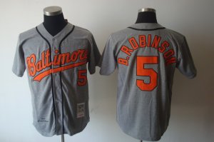 mlb baltimore orioles #5 robinson m&n grey