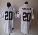 Nike Raiders #20 Darren McFadden White With Hall of Fame 50th Patch NFL Elite Jersey