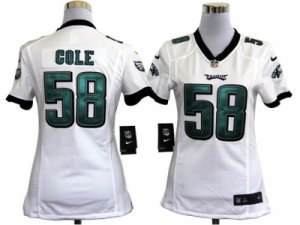 Nike Women Philadelphia Eagles #58 Trent Cole white Jerseys