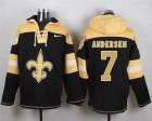 Nike New Orleans Saints #7 Morten Andersen Black Player Pullover Hoodie