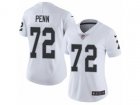 Women Nike Oakland Raiders #72 Donald Penn Vapor Untouchable Limited White NFL Jersey