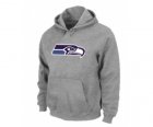 Seattle Seahawks Logo Pullover Hoodie Grey