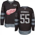 Detroit Red Wings #55 Niklas Kronwall Black 1917-2017 100th Anniversary Stitched NHL Jersey