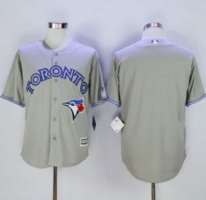 MLB Men Toronto Blue Jays Blank Grey New Cool Base Stitched Jersey