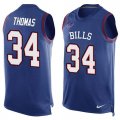 Nike Buffalo Bills #34 Thurman Thomas Royal Blue Team Color Men Stitched NFL Limited Tank Top Jersey