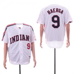 Indians #9 Carlos Baerga White Turn Back The Clock Jersey