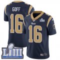 Nike Rams #16 Jared Goff Navy Youth 2019 Super Bowl LIII Vapor Untouchable Limited Jersey