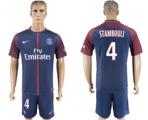 2017-18 Paris Saint-Germain 4 STAMBOULI Home Soccer Jersey
