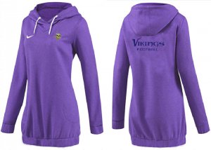 Women Minnesota Vikings Logo Pullover Hoodie-041