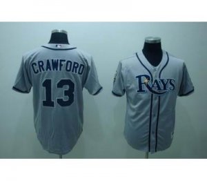 mlb tampa bay rays #13 crawforo grey(2008 ws patch)