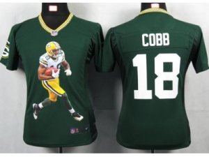 Nike Women green bay packers #18 cobb green Portrait Fashion Game Jerseys