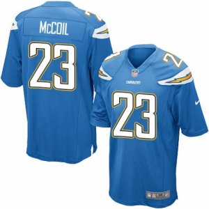 Mens Nike San Diego Chargers #23 Dexter McCoil Game Electric Blue Alternate NFL Jersey