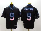 Nike Detroit Lions #9 Matthew Stafford Black Jerseys(USA Flag Fashion Elite)