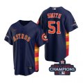 Astros #51 Will Smith Navy 2022 World Series Champions Cool Base Jersey