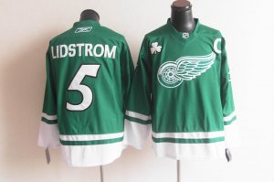 nhl detroit red wings #5 lidstrom green