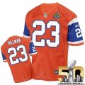 Nike Denver Broncos #23 Ronnie Hillman Orange Throwback Super Bowl 50 Men Stitched NFL Elite Jersey