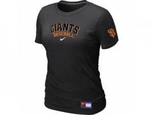 Women San Francisco Giants Nike Black Short Sleeve Practice T-Shirt