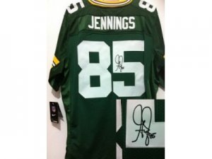 Nike Green Bay Packers #85 Greg Jennings Green Jerseys(Signed Elite)