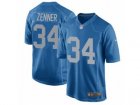 Nike Detroit Lions #34 Zach Zenner Game Blue Alternate NFL Jersey