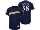 Mens Milwaukee Brewers #38 Wily Peralta 2017 Spring Training Flex Base Authentic Collection Stitched Baseball Jersey