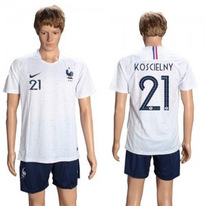 France 21 KOSCIELNY Away 2018 FIFA World Cup Soccer Jersey