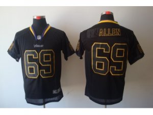 Nike NFL Minnesota Vikings #69 Jared Allen Black Jerseys[Lights Out Elite