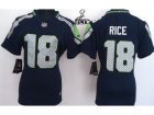 2015 Super Bowl XLIX Nike Women nfl Seattle Seahawks #18 Sidney Rice Blue jerseys