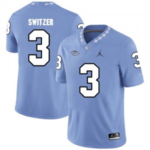 North Carolina Tar Heels 3 Ryan Switzer Blue College Football Jersey