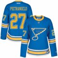 Womens Reebok St. Louis Blues #27 Alex Pietrangelo Authentic Blue 2017 Winter Classic NHL Jersey