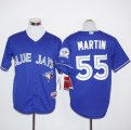 Toronto Blue Jays #55 Russell Martin Blue Alternate Stitched MLB Jersey