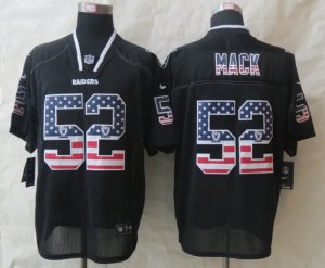 Nike Oakland Raiders #52 Mack Black Jerseys(USA Flag Fashion Elite)