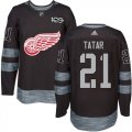Detroit Red Wings #21 Tomas Tatar Black 1917-2017 100th Anniversary Stitched NHL Jersey